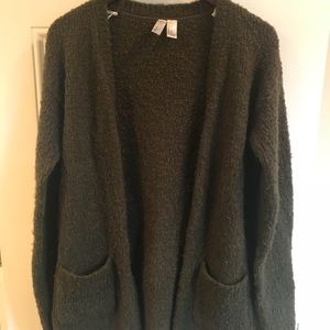 Hunter Green Popcorn Sweater